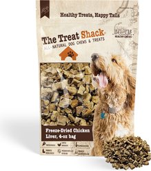 The Treat Shack Single Ingredient Chicken Liver Freeze-Dried Dog & Cat Treats, 4-oz bag