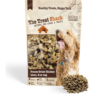 The Treat Shack Single Ingredient Chicken Liver Freeze-Dried Dog & Cat Treats, 8-oz bag