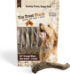 The Treat Shack Whole Naturally Shed 8-in Deer Antler Dog Treats, X-Large, 1 count