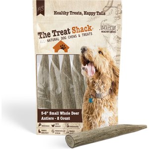The Treat Shack Whole Naturally Shed 5-in Deer Antler Dog Treats, Small, 2 count