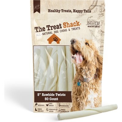 The Treat Shack The Treat Shack 5-in Twists Rawhide Dog Treats, 50 count