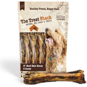 The Treat Shack 8-9-in Smoked Meaty Beef Shin Bones Dog Treat, 3 count