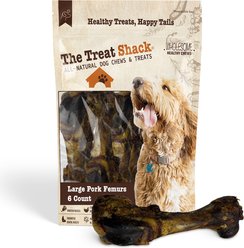 The Treat Shack Large Smoked Pork Femurs Dog Treat, 6 count