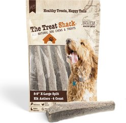 The Treat Shack 8 to 9-in Split Elk Antler Dog Treats, X-Large, 4 count