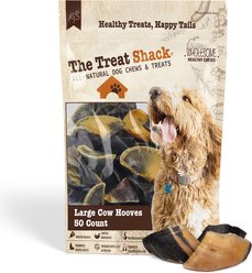 The Treat Shack Large Cow Hooves Dog Treat, 50 count