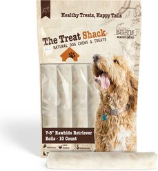 The Treat Shack 7 to 8-in Retriever Rolls Rawhide Dog Treats, 10 count