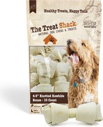 The Treat Shack 4 to 5-in Knotted Bones Rawhide Dog Treats, 10 count