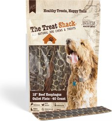 The Treat Shack 12-in Beef Esophagus Gullet Flats Dog Treat, 40 count
