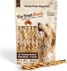 The Treat Shack 12-in Braided Bully Sticks Dog Treats, 6 count