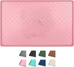 Ptlom Waterproof Dog & Cat Placemat, Pink, Small: 18 x 12-in slide 1 of 8