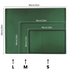 Ptlom Waterproof Dog & Cat Placemat, Hunter Green, Small: 18 x 12-in slide 2 of 8