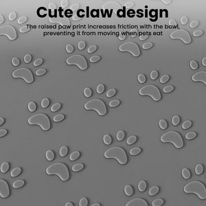 Ptlom Waterproof Dog & Cat Placemat, Grey, Small: 18 x 12-in