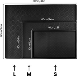 Ptlom Waterproof Dog & Cat Placemat, Black, Medium: 24 x 16-in slide 2 of 8