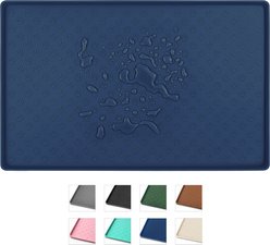 Ptlom Waterproof Dog & Cat Placemat, Navy Blue, Small: 18 x 12-in slide 1 of 8