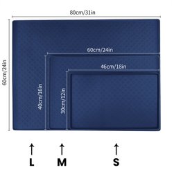 Ptlom Waterproof Dog & Cat Placemat, Navy Blue, Small: 18 x 12-in slide 2 of 8