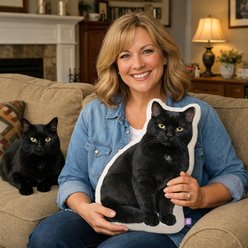 All About Vibe Black Cat Custom Shaped Pillow, 16-in slide 2 of 4