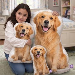 All About Vibe Golden Retriever Custom Shaped Pillow, 16-in slide 2 of 5