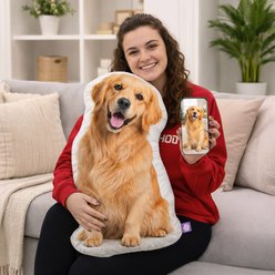 All About Vibe Golden Retriever Custom Shaped Pillow, 16-in