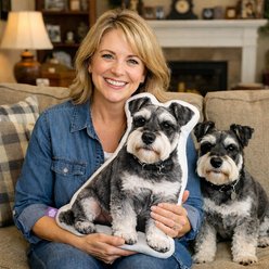 All About Vibe Schnauzer Custom Shaped Pillow, 30-in slide 2 of 5