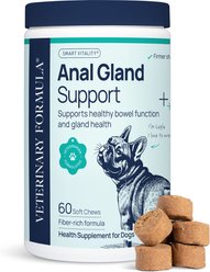 Veterinary Formula Smart Vitality Pork Flavor Soft Chew Anal Gland Support Supplement for Dogs, 60 count