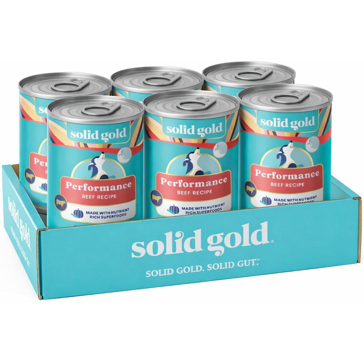 Solid Gold 95% Beef Recipe Grain-Free Canned Dog Food, 13.2-oz can, case of 6