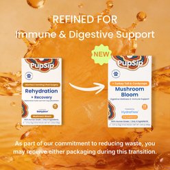 PupSip Turkey Tail Mushroom Digestive Support & Immune Defense Mushroom Powder Supplement for Dogs, 12 count slide 2 of 9