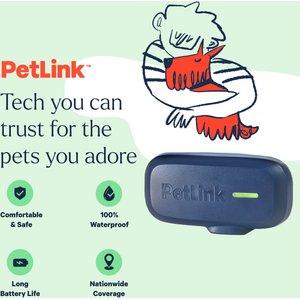 PetLink Waterproof Dog GPS & Activity Tracker with Virtual Fence, Blue