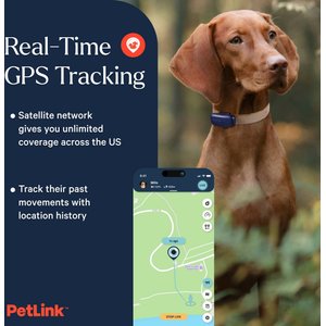 PetLink Waterproof Dog GPS & Activity Tracker with Virtual Fence, Blue