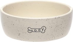 Pearhead Woof BPA-Free Ceramic Dog Bowl, Ivory, Small/Medium: 3-cup