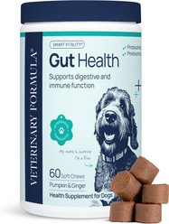 Veterinary Formula Smart Vitality Pork Flavor Soft Chew Gut Health Supplement for Dogs, 60 count
