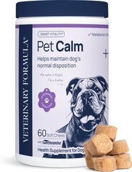 Veterinary Formula Smart Vitality Pork Flavor Soft Chew Pet Calm Supplement for Dogs, 60 count