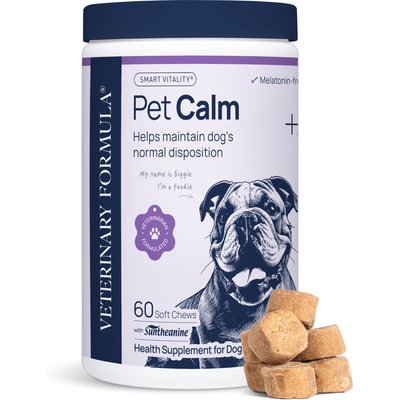Veterinary Formula Smart Vitality Veterinary Formula Smart Vitality Pork Flavor Soft Chew Pet Calm Supplement for Dogs, 60 count