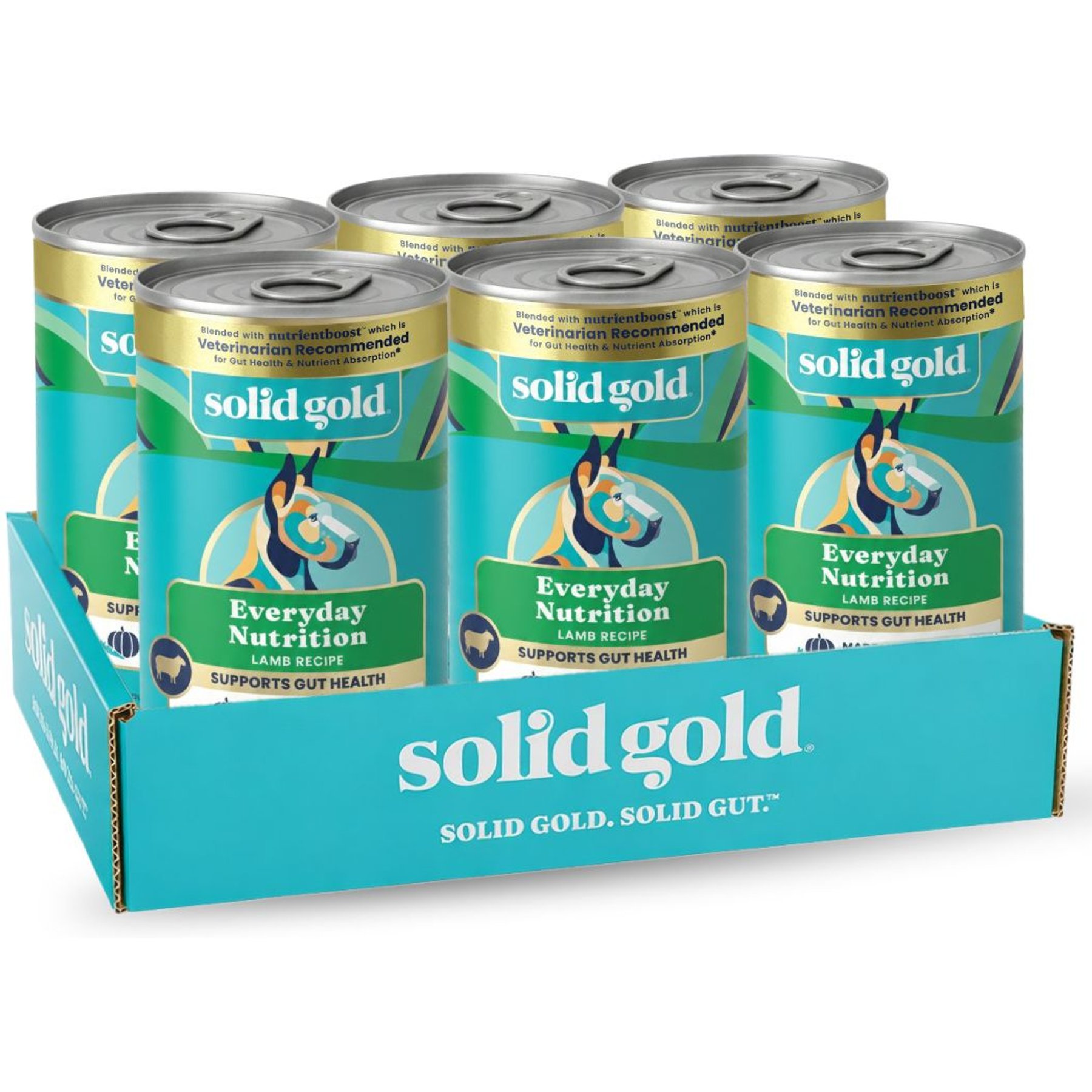 Solid Gold NutrientBoost Lamb Recipe with Healthy Whole Grains Wet Dog Food, 12.5-oz can, case of 6