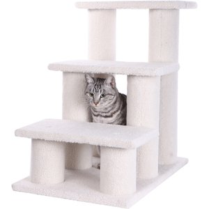 Armarkat Real Wood Pet Steps, Ivory, 3 steps