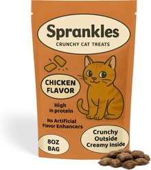 Sprankles Tasty Chicken Flavored Crunchy Cat Treats, 8-oz bag