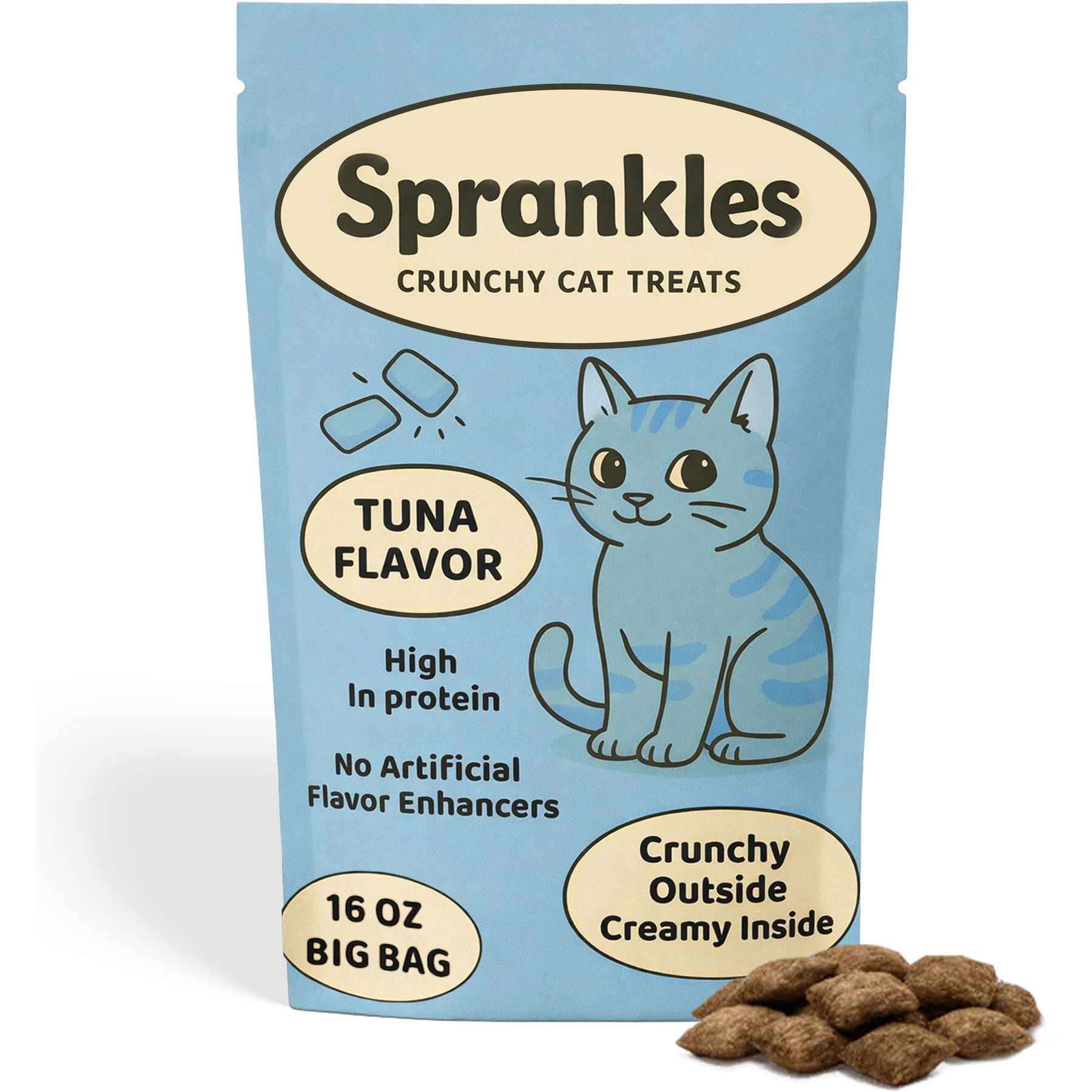 Sprankles Tasty Tuna Flavored Crunchy Cat Treats, 16-oz bag