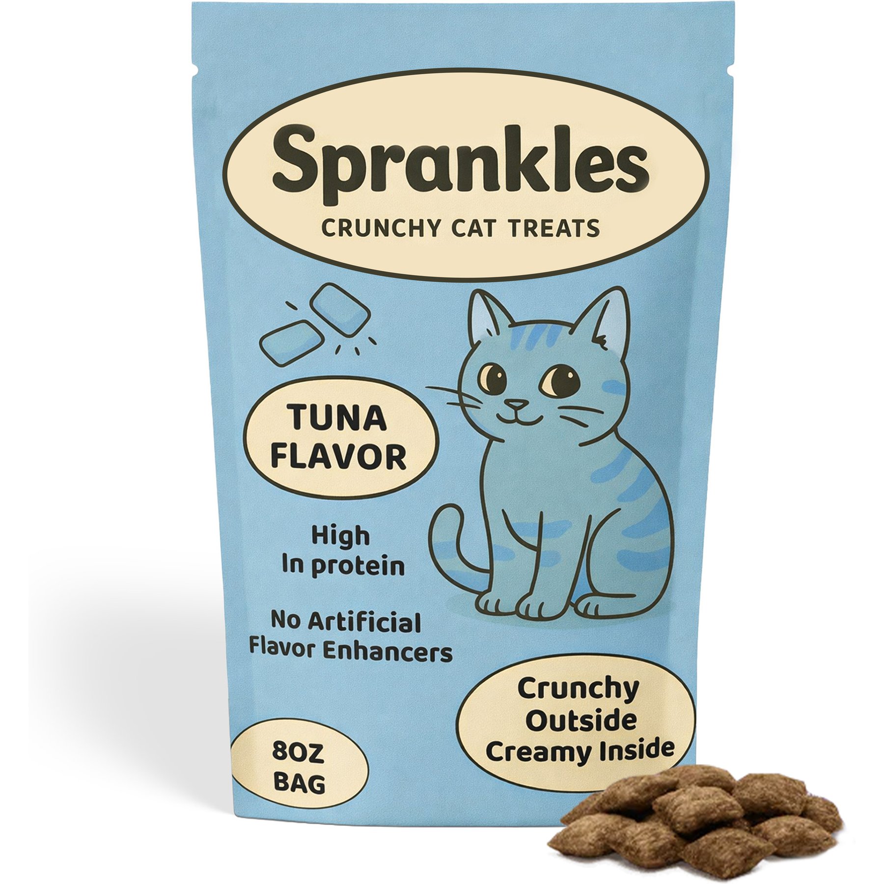 Sprankles Tasty Tuna Flavored Crunchy Cat Treats, 8-oz bag