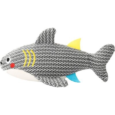 HugSmart HugSmart Shark Durable Mesh Plush Squeaky Dog Toy, Medium