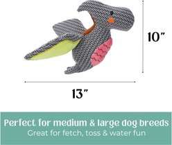 HugSmart Pterosaur Durable Mesh Plush Squeaky Crinkle Dog Toy, Medium/Large slide 2 of 5
