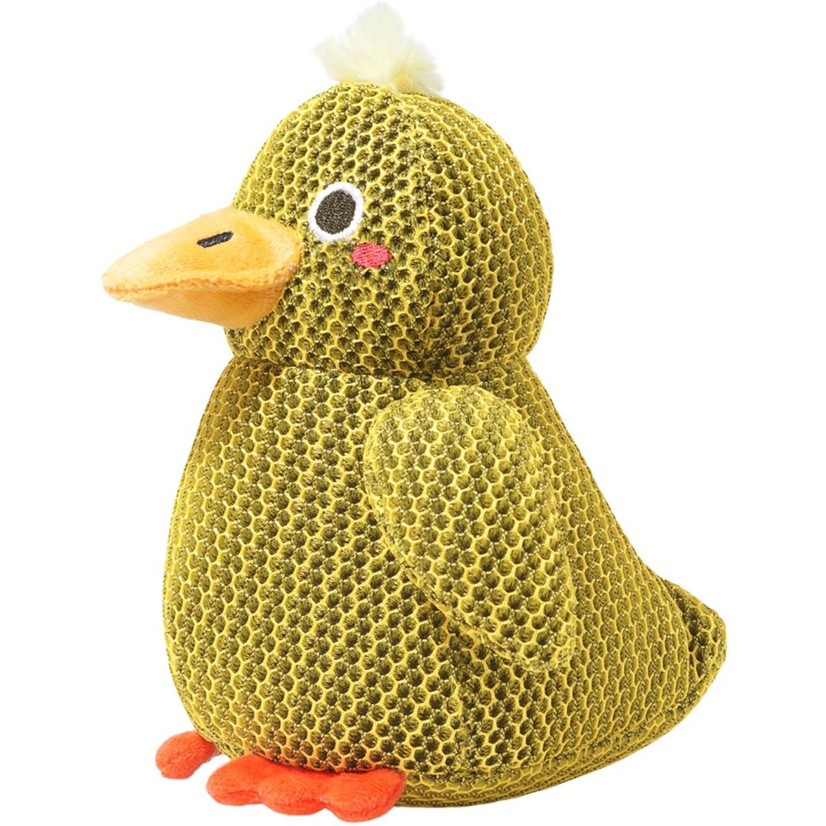 HugSmart Duck Durable Mesh Plush Squeaky Dog Toy, Medium