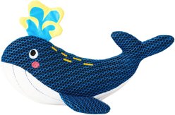 HugSmart Whale Durable Mesh Plush Squeaky Dog Toy, Medium