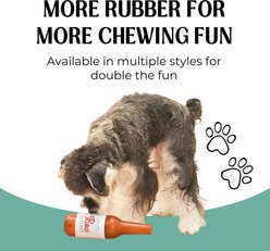 Hugsmart Rubber Champagne Squeaky Dog Chew Toy, Medium/Large slide 2 of 5