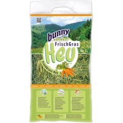 Bunny Nature FreshGrass Dedusted Meadow Hay with Carrot Rabbit Food, 1.1-lb bag