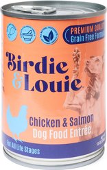 Birdie & Louie Chicken & Salmon Flavored Canned Pate Dog Food, 13-oz, case of 12