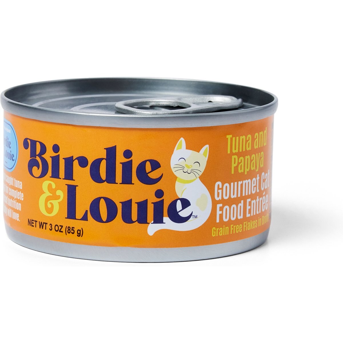 Birdie & Louie Tuna & Papaya Flavored Chunks in Gravy Canned Cat Food, 3-oz, case of 12