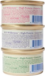Blue Buffalo Wilderness Pate Variety Pack Duck, Chicken & Salmon Grain-Free Cat Canned Food, 3-oz, case of 12 slide 2 of 7