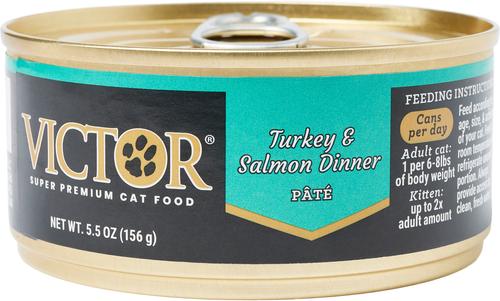 VICTOR Turkey & Salmon Dinner Pate Wet Cat Food or Topper