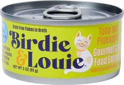 Birdie & Louie Tuna & Pineapple Flavored Chunks in Gravy Canned Cat Food, 3-oz, case of 12