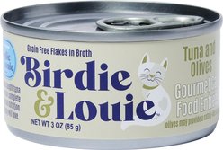 Birdie & Louie Tuna & Olives Flavored Chunks in Gravy Canned Cat Food, 3-oz, case of 12