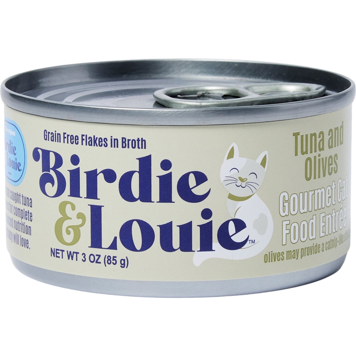Birdie & Louie Tuna & Olives Flavored Chunks in Gravy Canned Cat Food, 3-oz, case of 12